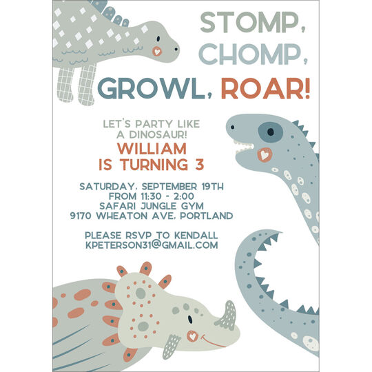 Silly Dinos Invitations